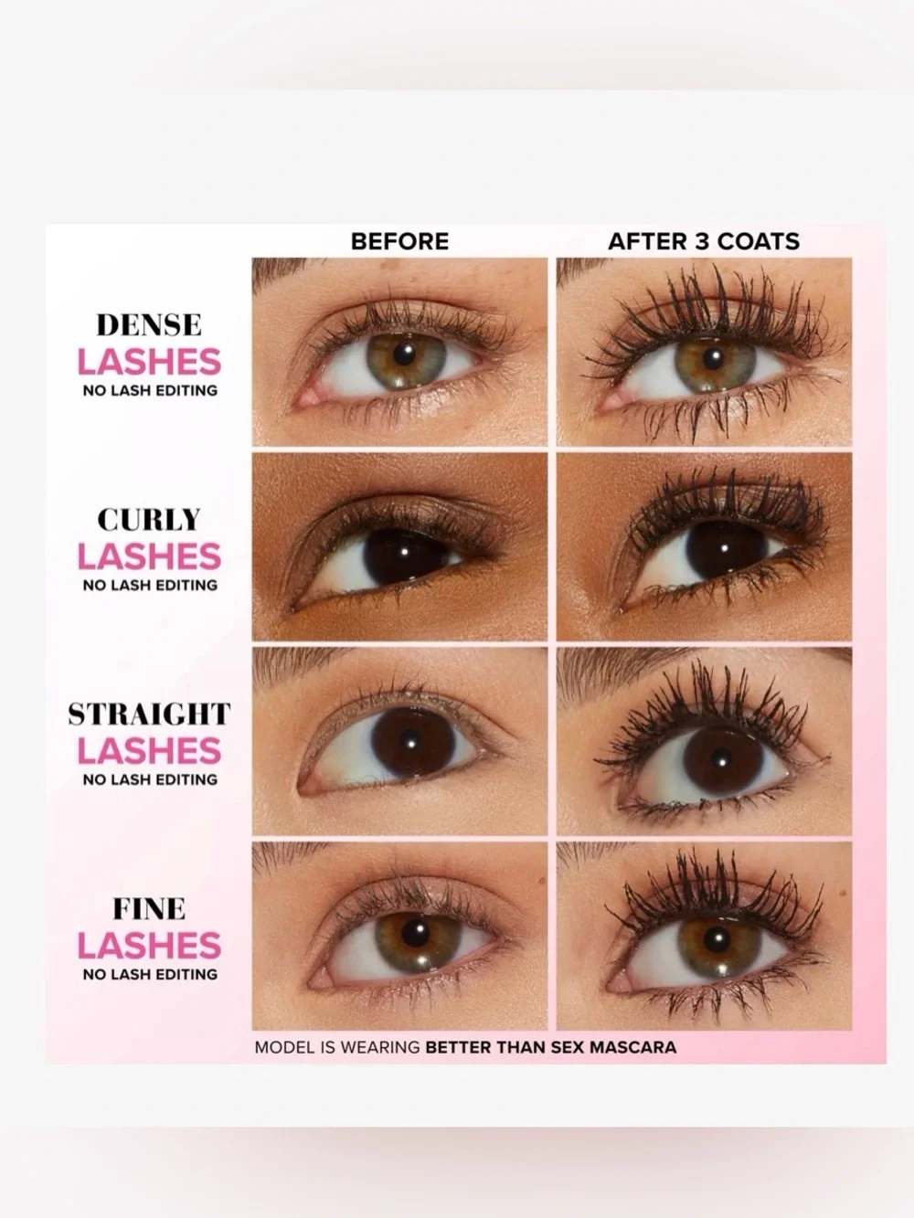 🔥NWT🔥Too Faced Better Than Sex Mascara — Black